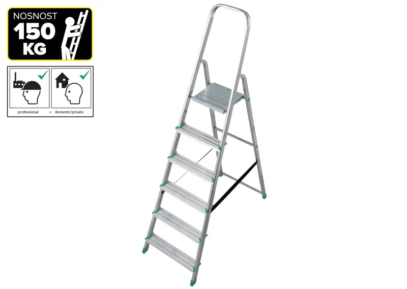 schůdky Al 6-stupňové, nosnost 150kg