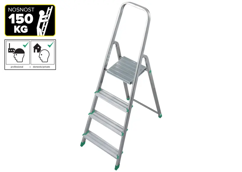 schůdky Al 4-stupňové, nosnost 150kg