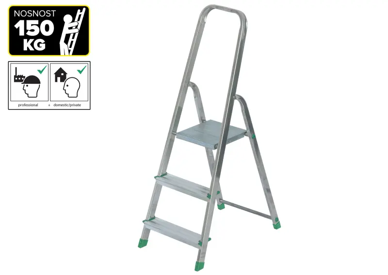 schůdky Al 3-stupňové, nosnost 150kg