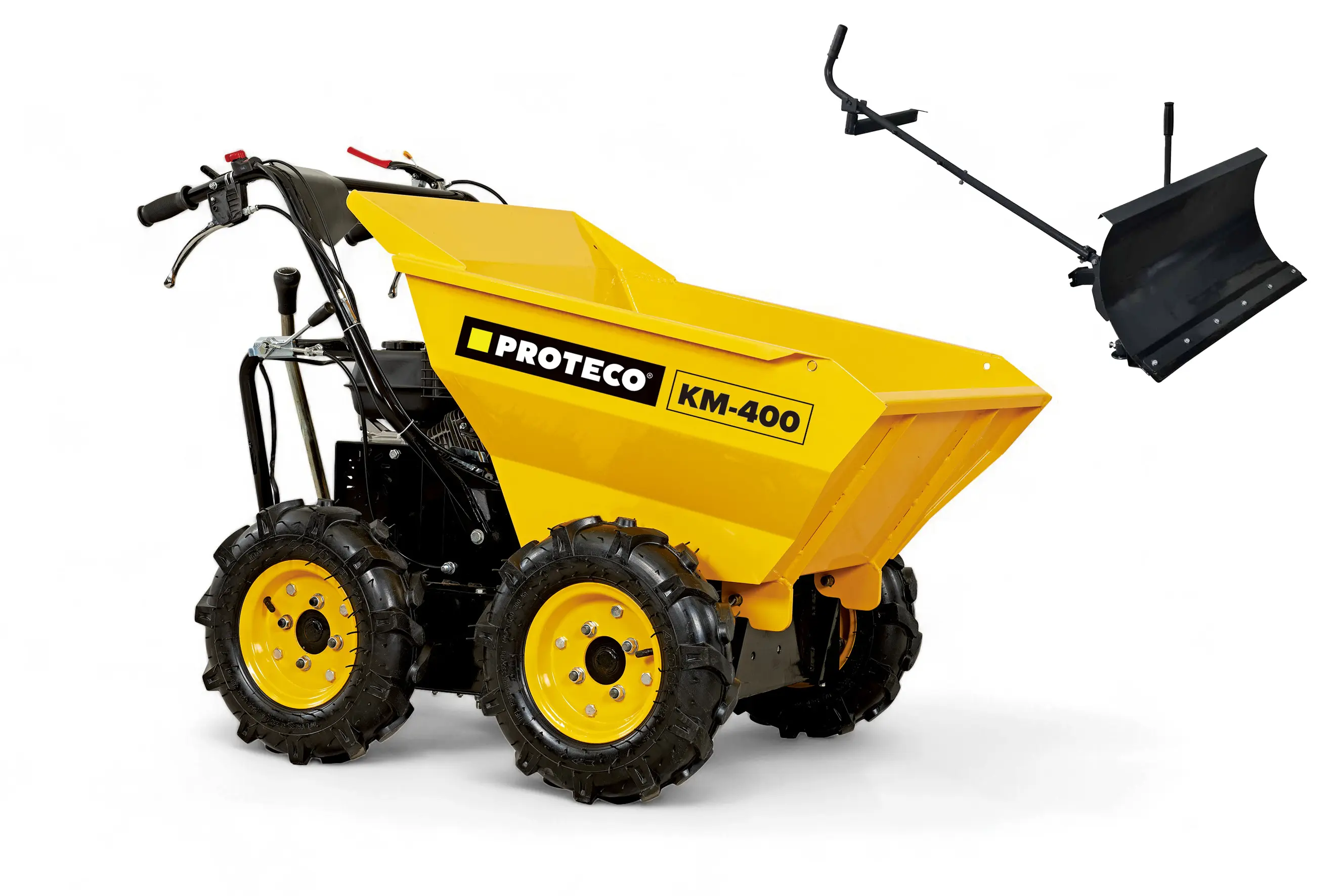 55197-51_03-km-400-rad Motorový dumper (přepravník) | 4,1 kW | 4x4 | nosnost 400 kg | s radlicí