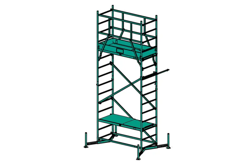 55910-45_kr-climtec-1 lešení pracovní Al ClimTec KRAUSE - základní + 1.patro (prac.výška 5 m)