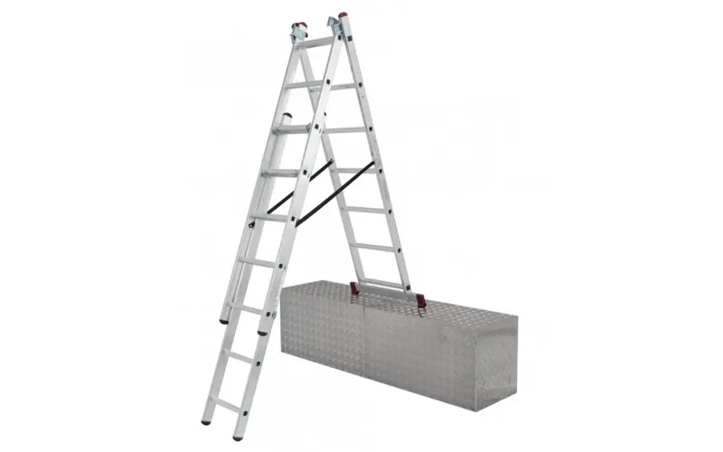 56479-10_66-s-3-08-kr žebřík trojdílný 3x8 s úpravou na schody 225/320/450 cm