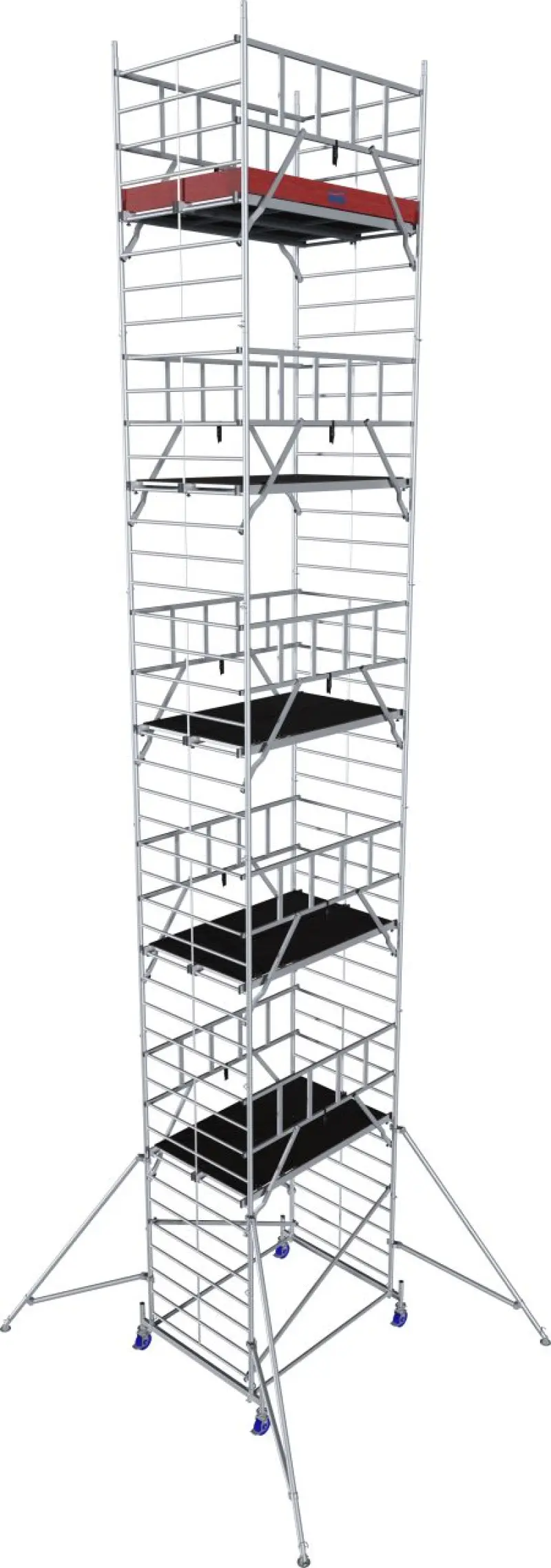 57573-45_kr-945198 lešení pojízdné „PROTEC XXL“ hliníkové, široké provedení, pracovní výška 12.3m