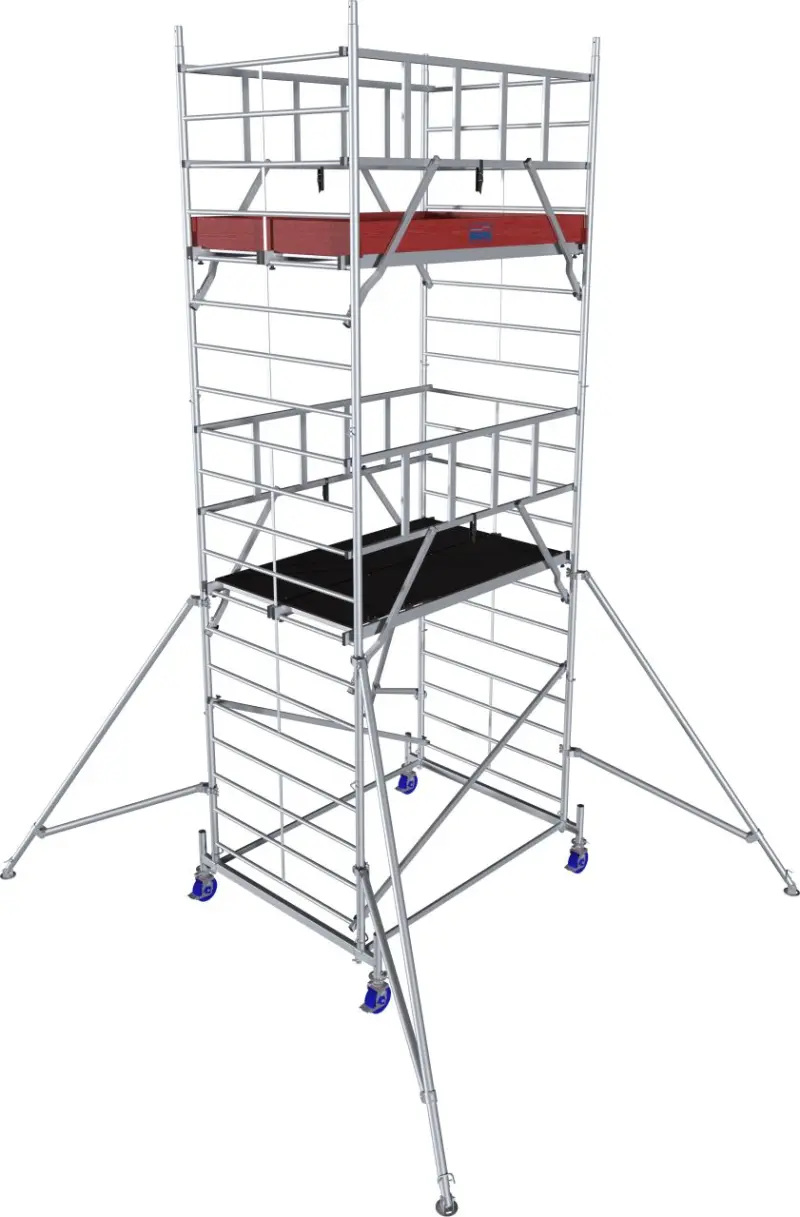 57579-45_kr-945136 lešení pojízdné „PROTEC XXL“ hliníkové, široké provedení, pracovní výška 6.3m