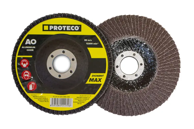 kotouč lamelový zkosený MAX 115 mm AO, zr.80 - ocel