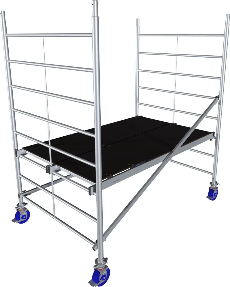 59123-45_kr-945105 lešení pojízdné „PROTEC XXL“ hliníkové, široké provedení, pracovní výška 2.9m