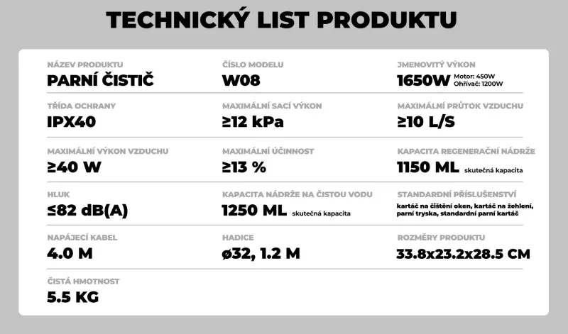 Tepovač a parní čistič PREMIUM II 1650 W