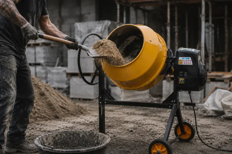 Stavební míchačka PROFI | 850 W | 200 l buben