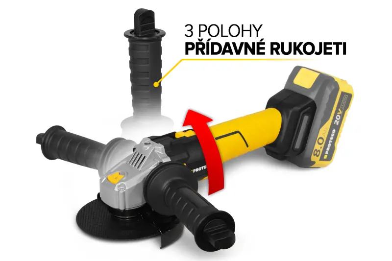 bruska úhlová akumulátorová 125mm 20V bez aku