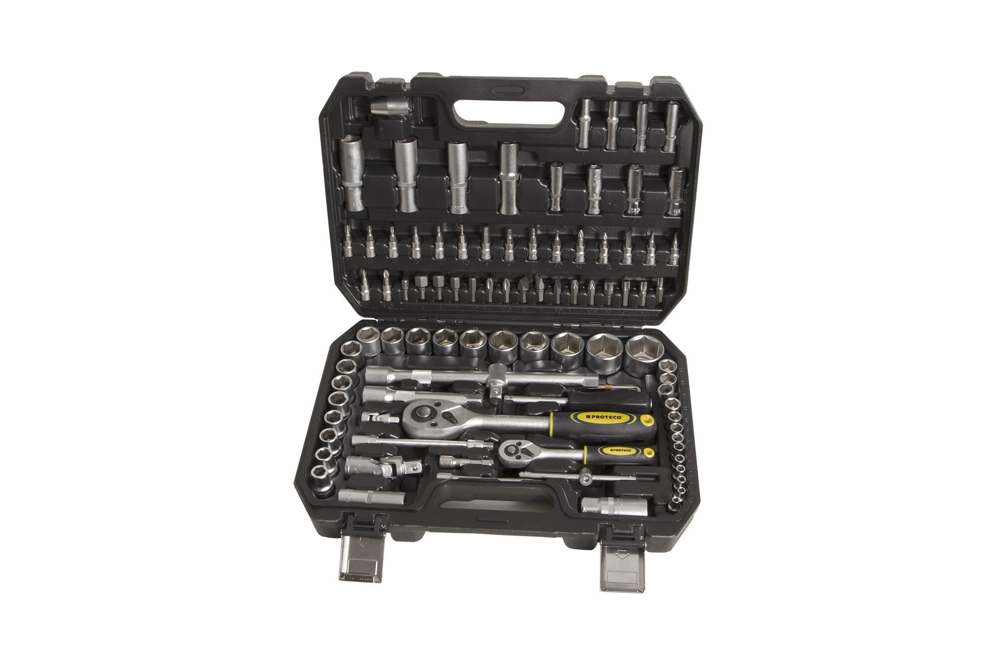 PROTECO 43.SN-1214-A12 sada hlavic 1/4 a 1/2 DRIVE 94 dílů, plast.kufr