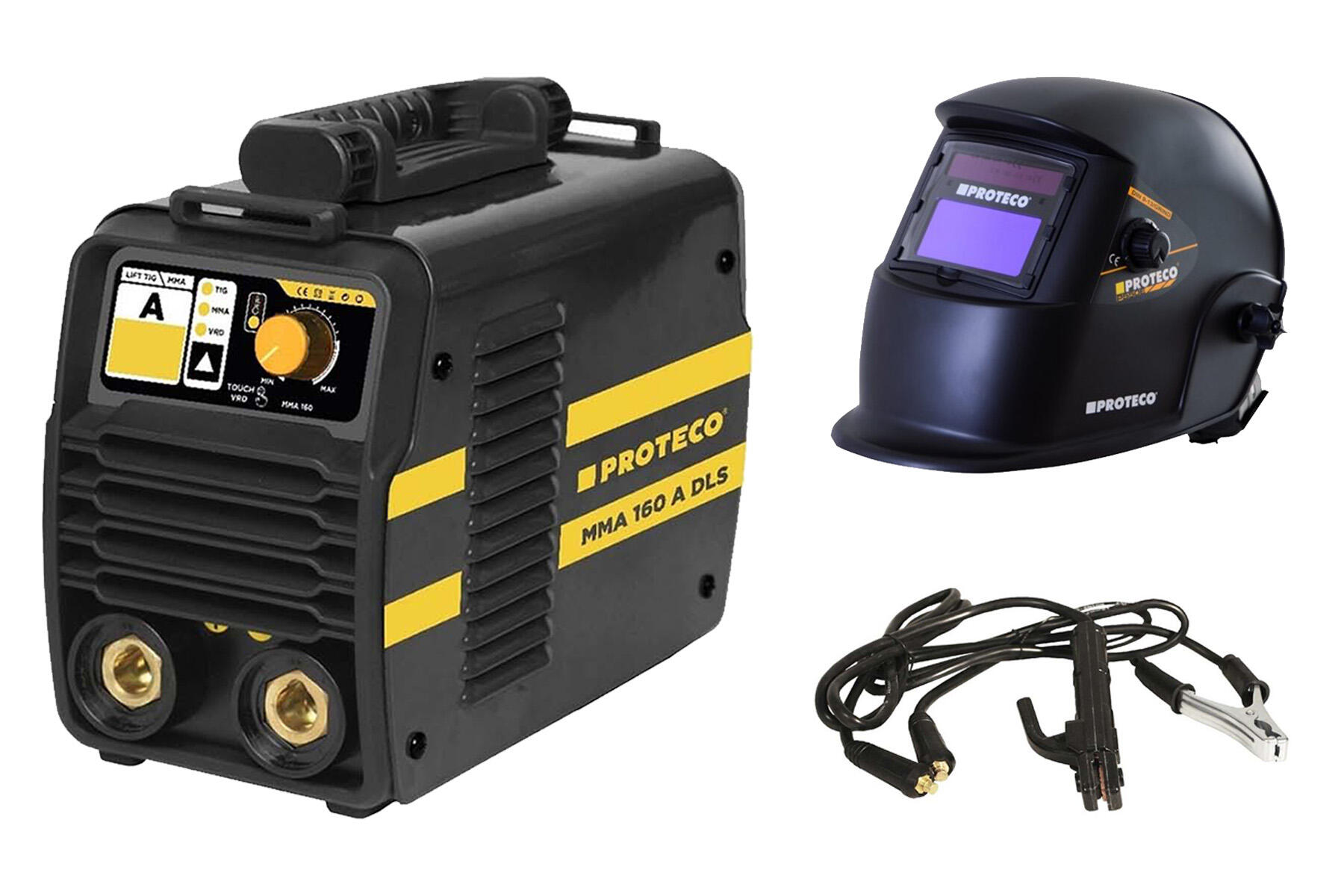 PROTECO 51.11-MMA-160DLS invertor svařovací 160 A + kukla P550S