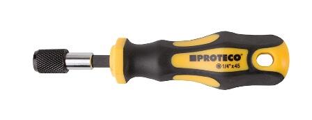 PROTECO 07-200-01 držák bitů 45 mm s rukojetí, rychlouzávěr QUICK