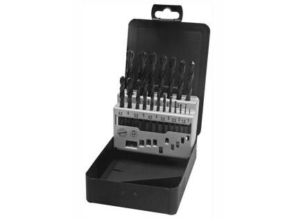 PROTECO 04-338-19 sada vrtáků do kovu 19 dílů 1 - 10 mm DIN 338 černé