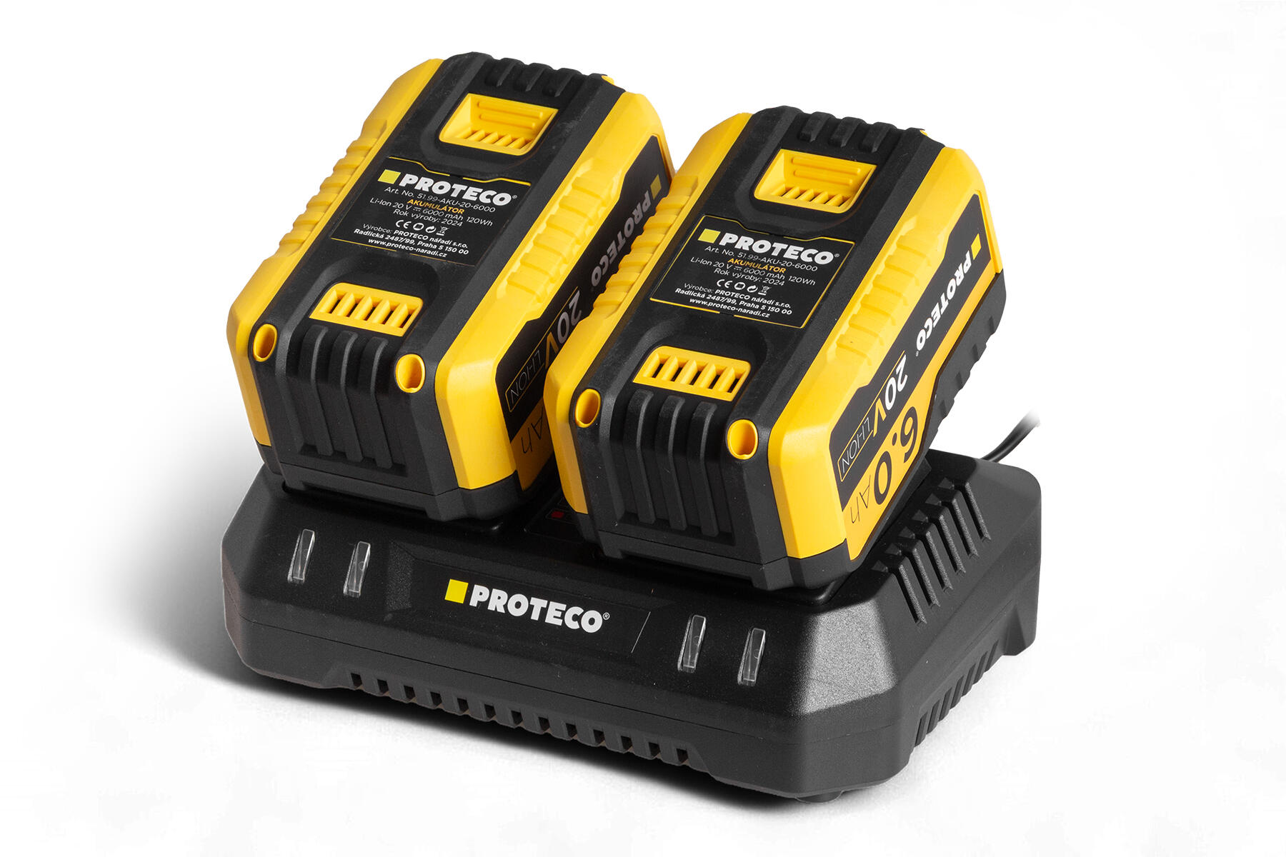 PROTECO 51.99-DUAL-6000 2x akumulátor 6 Ah + nabíječka DUAL 4.0 A