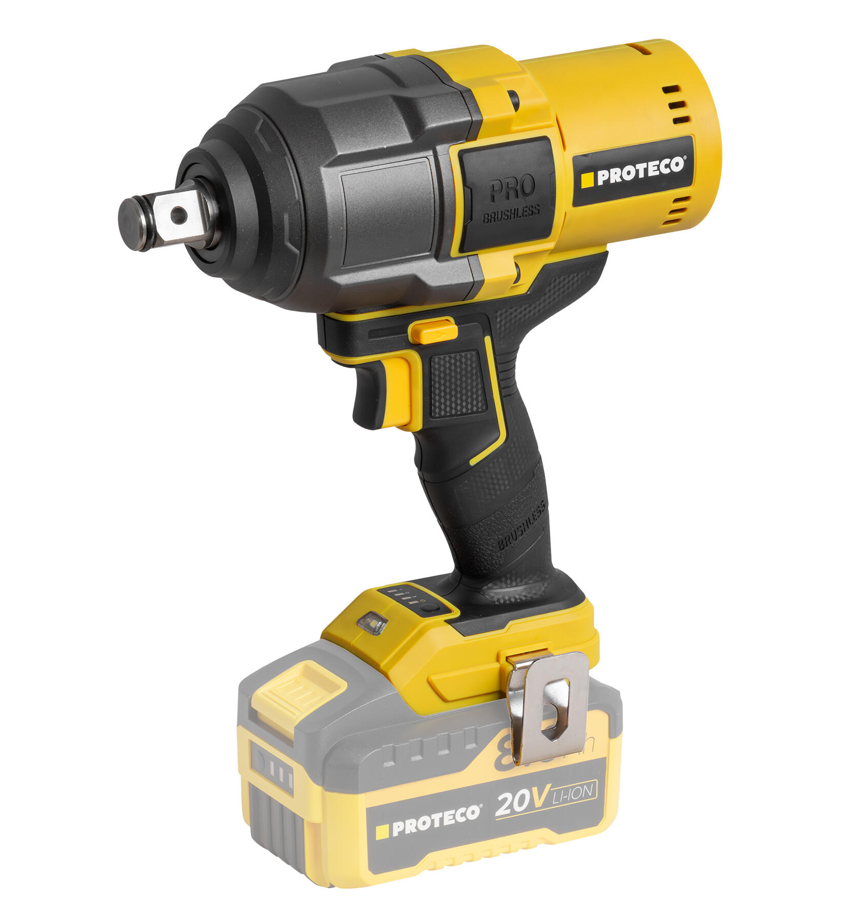 PROTECO 51.10-UR-20-1400 rázový utahovák 20 V, 1400 Nm, 3/4'', bez aku