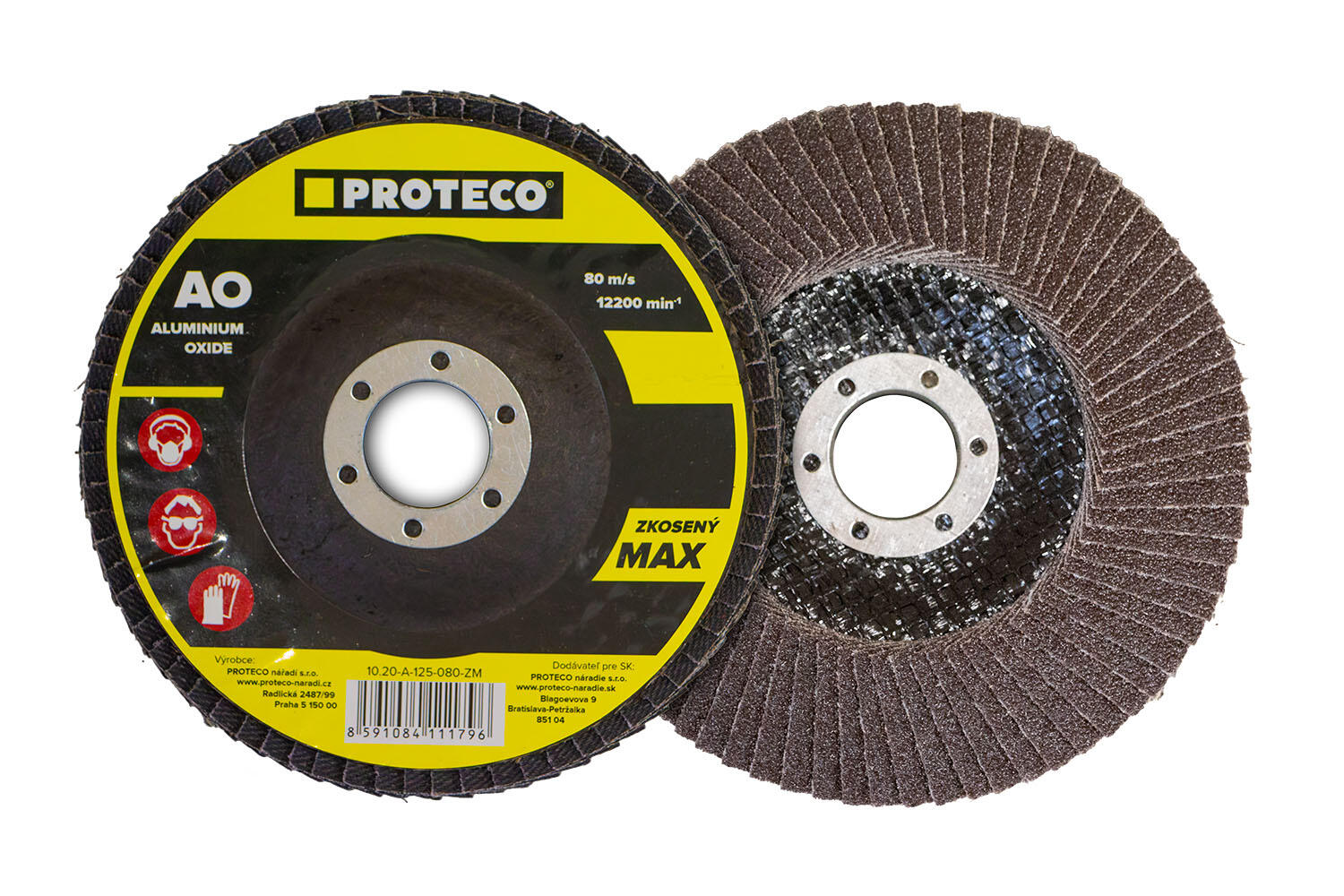 PROTECO 10.20-A-150-125-ZM kotouč lamelový zkosený MAX 125 mm AO, zr.125 - ocel