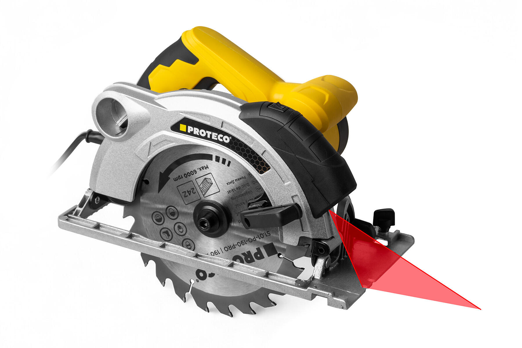 PROTECO 51.01-PO-190-PRO okružní pila PROFI 190 mm / 1600 W s laserem